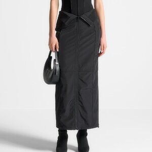 Maniere de voir contour nylon midaxi skirt